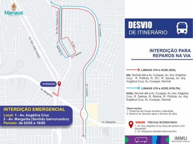 Linhas da Zona Norte terão itinerários alterados por 15 dias