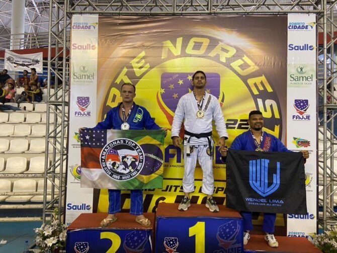 Atleta de Autazes sobe ao pódio quatro vezes no Campeonato Norte Nordeste de Jiu-Jitsu