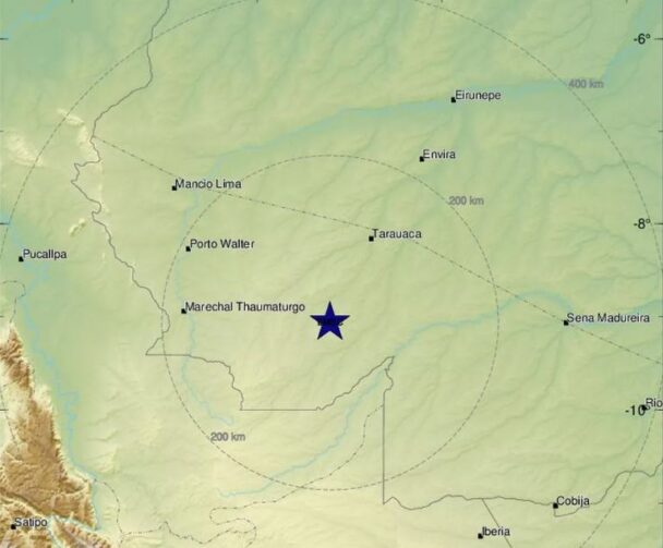 Terremoto de magnitude 6,5 atinge região da Amazônia com epicentro no Acre