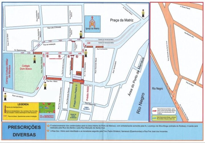 Confira o mapa de circulação do ‘#SouManaus Passo a Paço 2022’