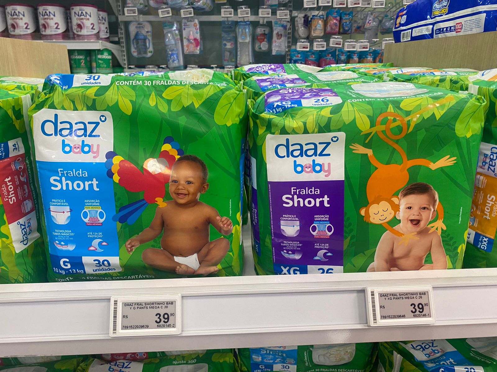 Com estampa exclusiva dos animais da Amazônia, linha de fralda Daaz ...