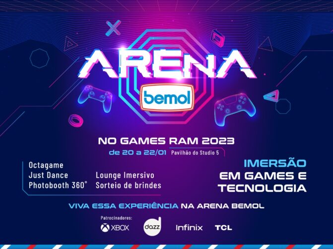 Bemol e Xbox patrocinam Games Ram Geek e apresentam Arena de jogos