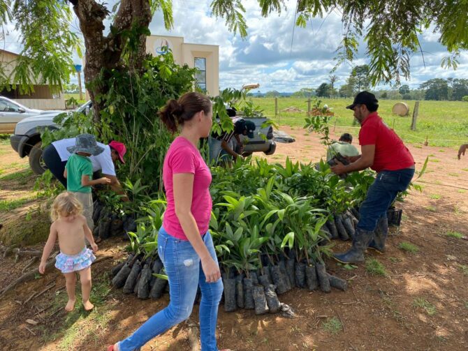 Produtores rurais de Ariquemes recebem doação de 700 mudas frutíferas e compostos orgânicos