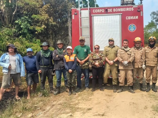 Equipe do Corpo de Bombeiros reforça combate às queimadas em Autazes