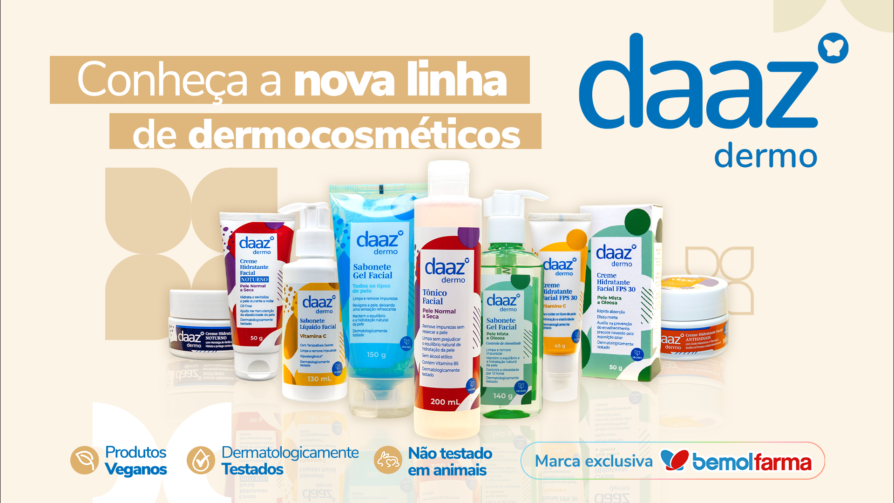 Marca exclusiva da Bemol Farma lança linha de dermocosméticos