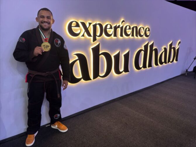 Acreano Wendell Barbosa é bicampeão mundial em jiu-jítsu, em Abudhabi, nos Emirados Árabes Unidos