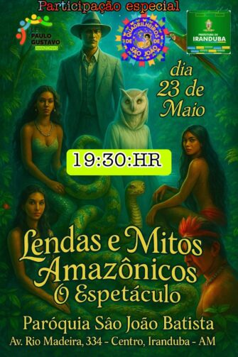 Espetáculo gratuito sobre lendas acontece na Paróquia de São João Batista, em Iranduba