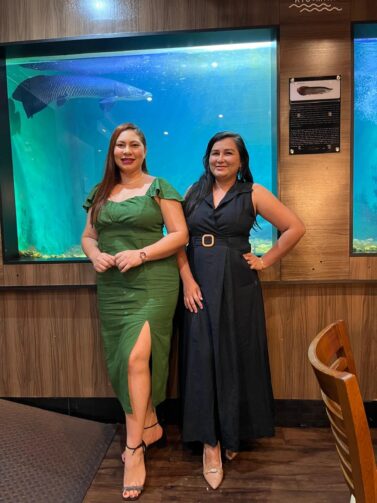 Lauane Ribeiro e Daniela Mariano são proprietárias da uma loja infantil em Iranduba