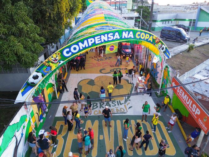 ‘Rua da Copa’ é inaugurada no bairro Compensa