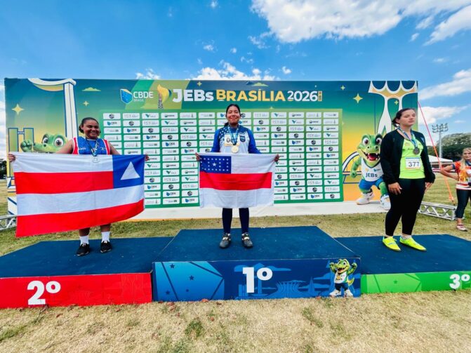 Atletas de Presidente Figueiredo conquistam ouro nos Jogos Escolares Brasileiros 2026