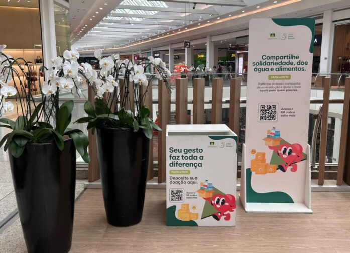 Em Manaus, shopping arrecada alimentos e água para afetados com a estiagem no interior