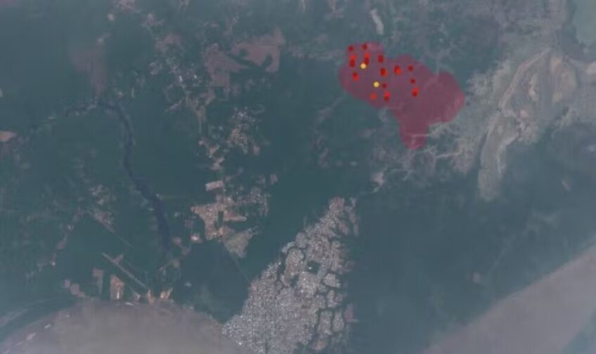 Incêndio avança por 686 hectares de mata em Itacoatiara